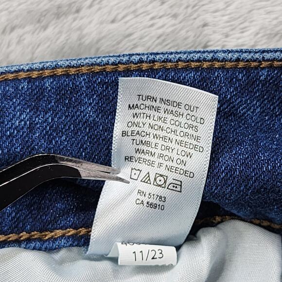 Maurices M Jeans Womens 14W Blue Mid Rise Slim Straight Ankle Original Fit - Picture 7 of 13